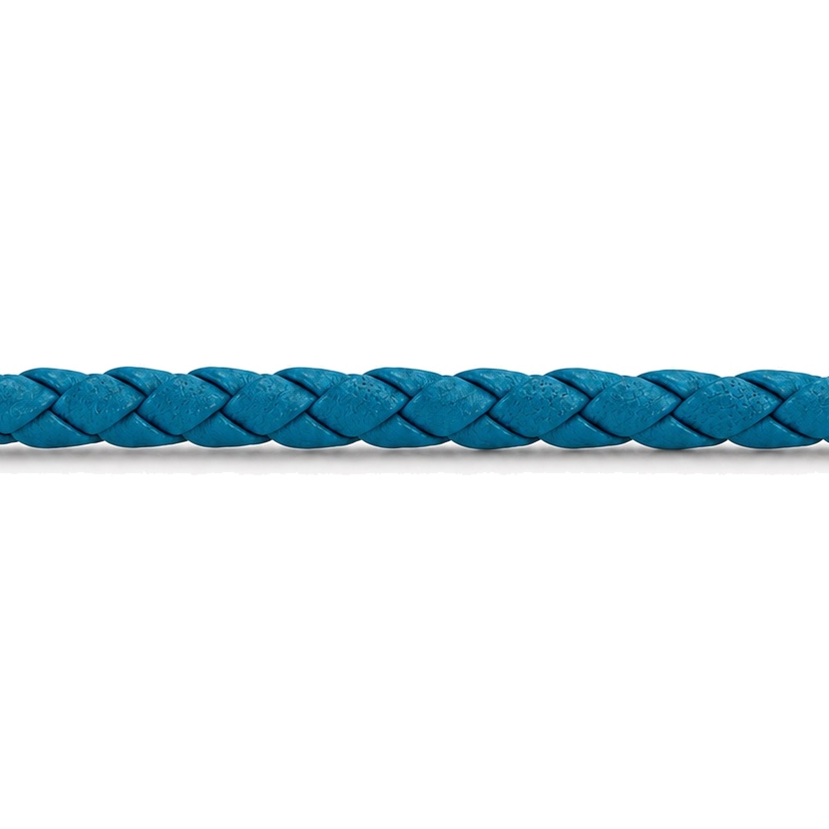 Lederband geflochten Rindleder Ø 3 mm, türkis, Länge 1 m