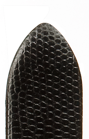 Lederband Java 16mm schwarz mit eleganter Eidechsprägung