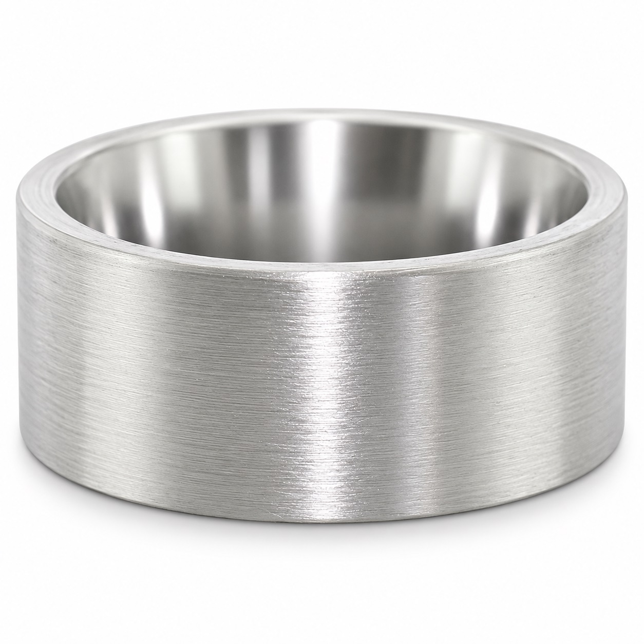 Ringrohling Edelstahl flach gebürstet, Breite 10,0 mm, Weite 50