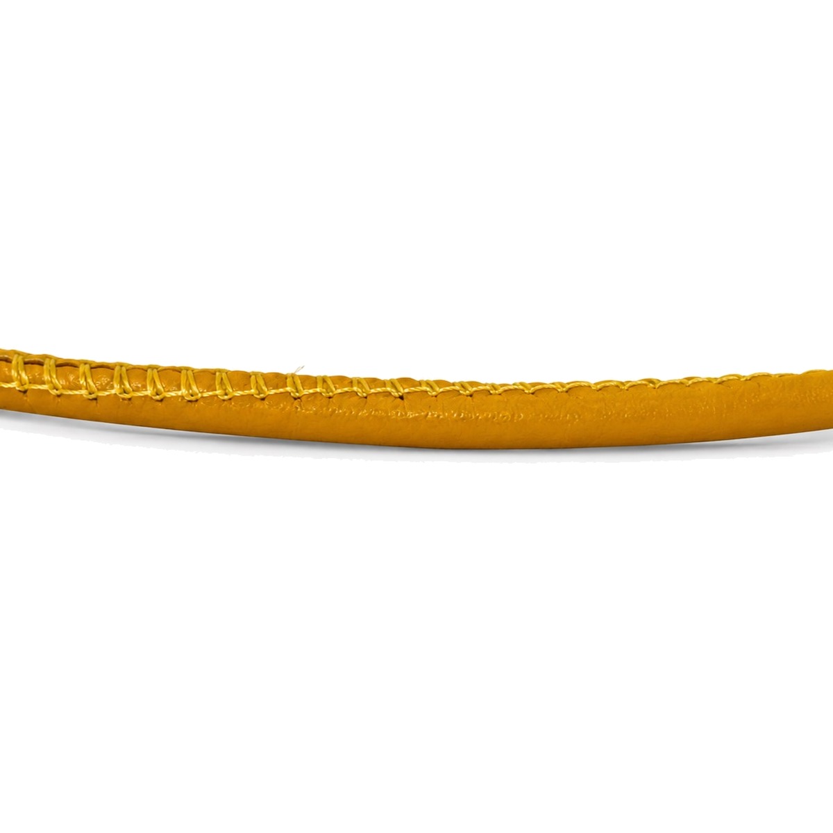 Lederband genäht Rindleder Ø 2,5 mm, gelb, Länge 1 m