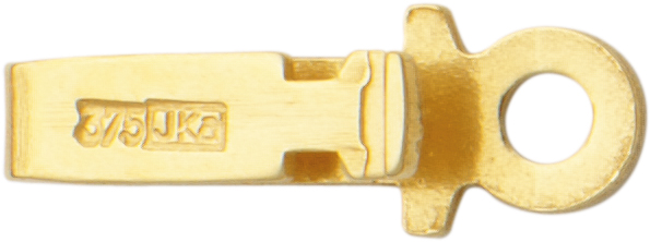 Kastenschnäpper Gold 375/-Gg einreihig, L 5,00 x B 1,70mm