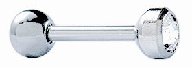 Prikbel Systeem 75 Barbell wit 3 mm voor in het kraakbeen Studex