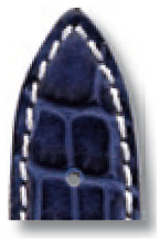 Leather strap Saboga 19mm blue with alligator embossment