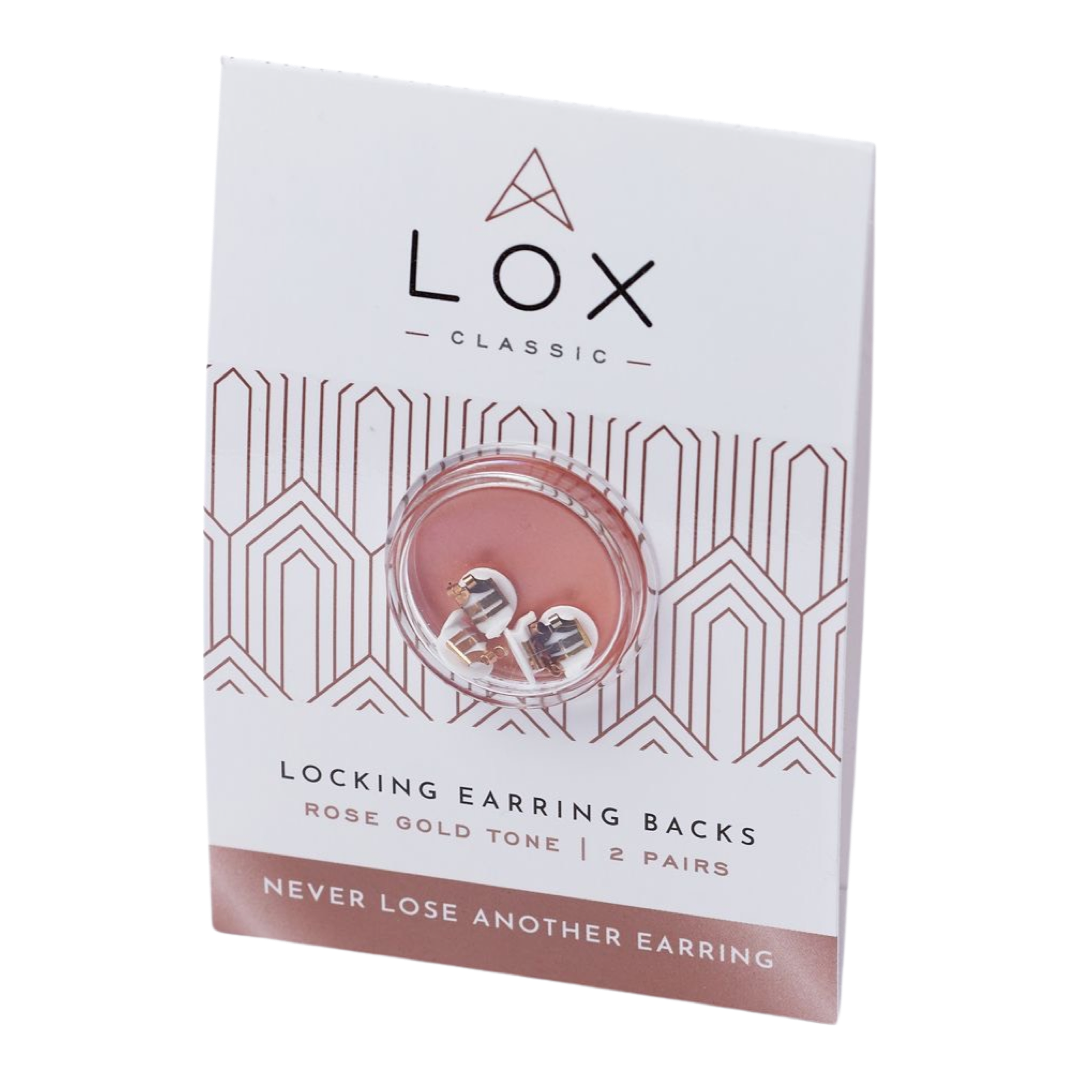 LOX – Oorbel beveiliging, anti allergisch, rosé