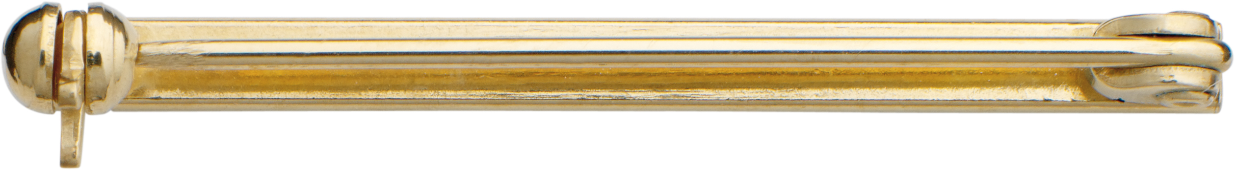 Pin back metal gold plated length 40 mm