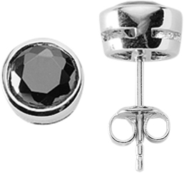 Ohrschmuck Silber 925/rh Zarge Zirkonia farbig 3er Sort.