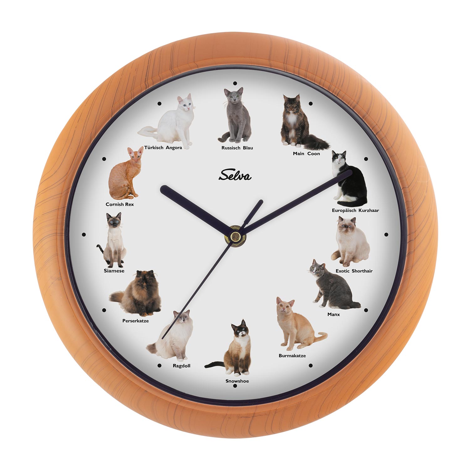 SELVA Katzen-Uhr - EXKLUSIV