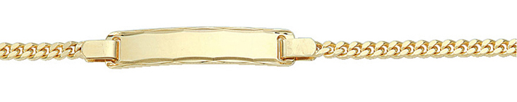 ID bracelet gold 333/GG, curb chain 18.5cm