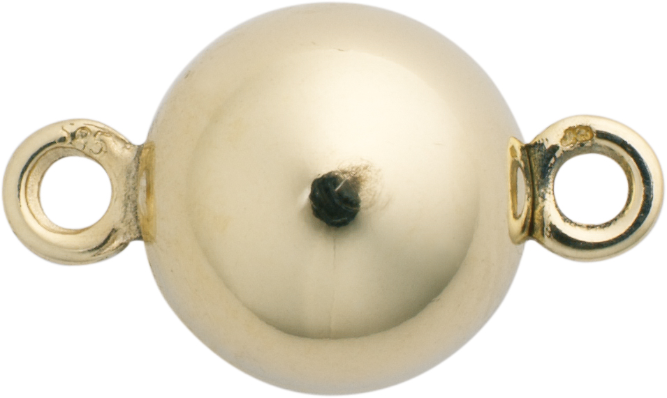 Magic-Power magnetic clasp gold 585/-Gg polished, ball Ø 8.00mm
