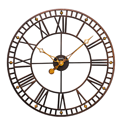 AMS quartz wall clock metal case