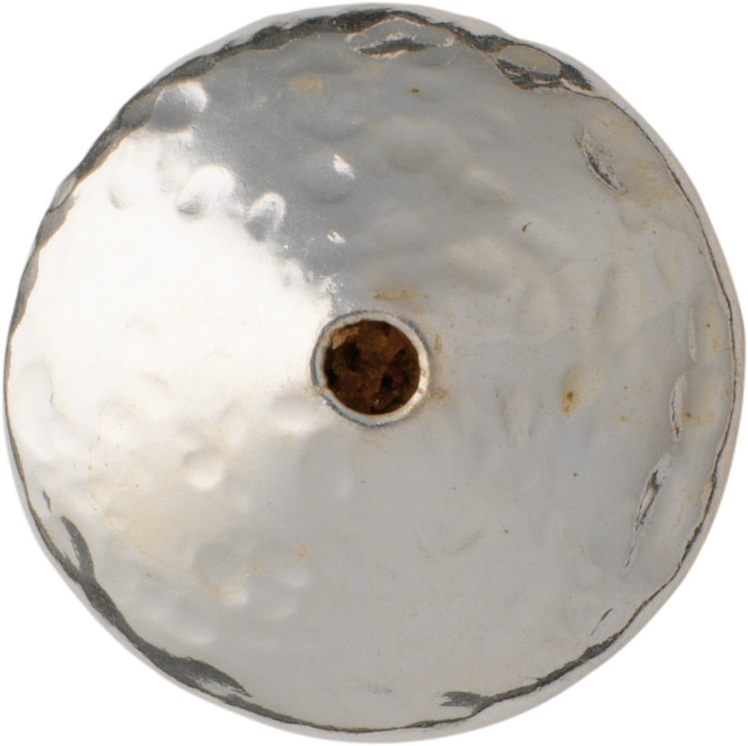 Lens silver 925/- hammered, round Ø 12.00mm
