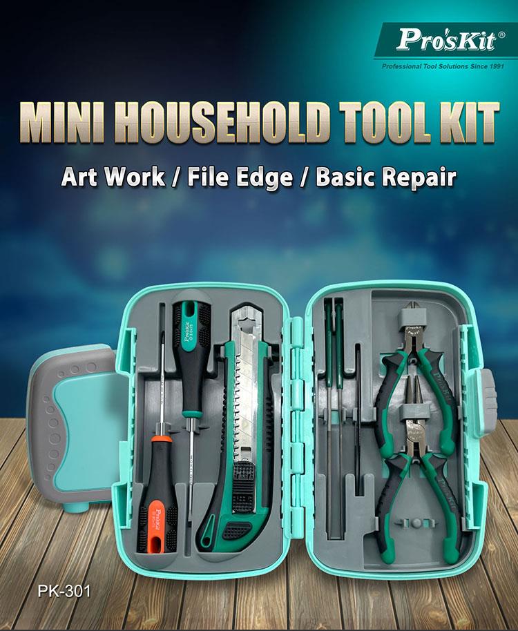 Tool set for household/everyday life - all important tools in one case