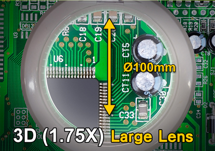 LED magnifying lamp with USB connection