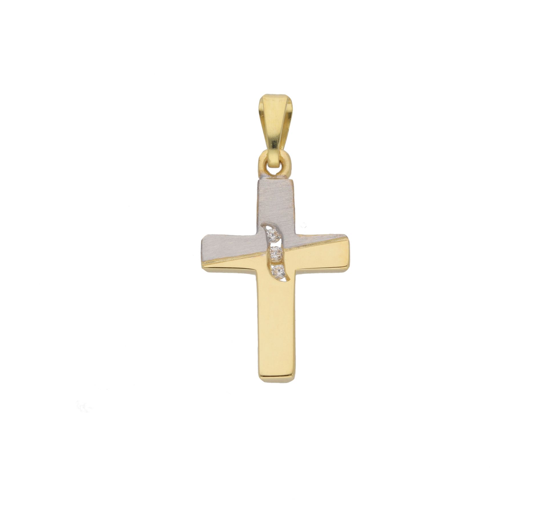 Kreuz 333/GG/rh Zirkonia