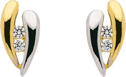 Ohrstecker Gold 333/GG/rh, Zirkonia