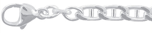 Collier silver 925/-, mariner chain 45 cm