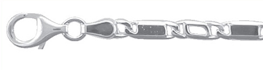 collier zilver 925/-, fantasie 45cm