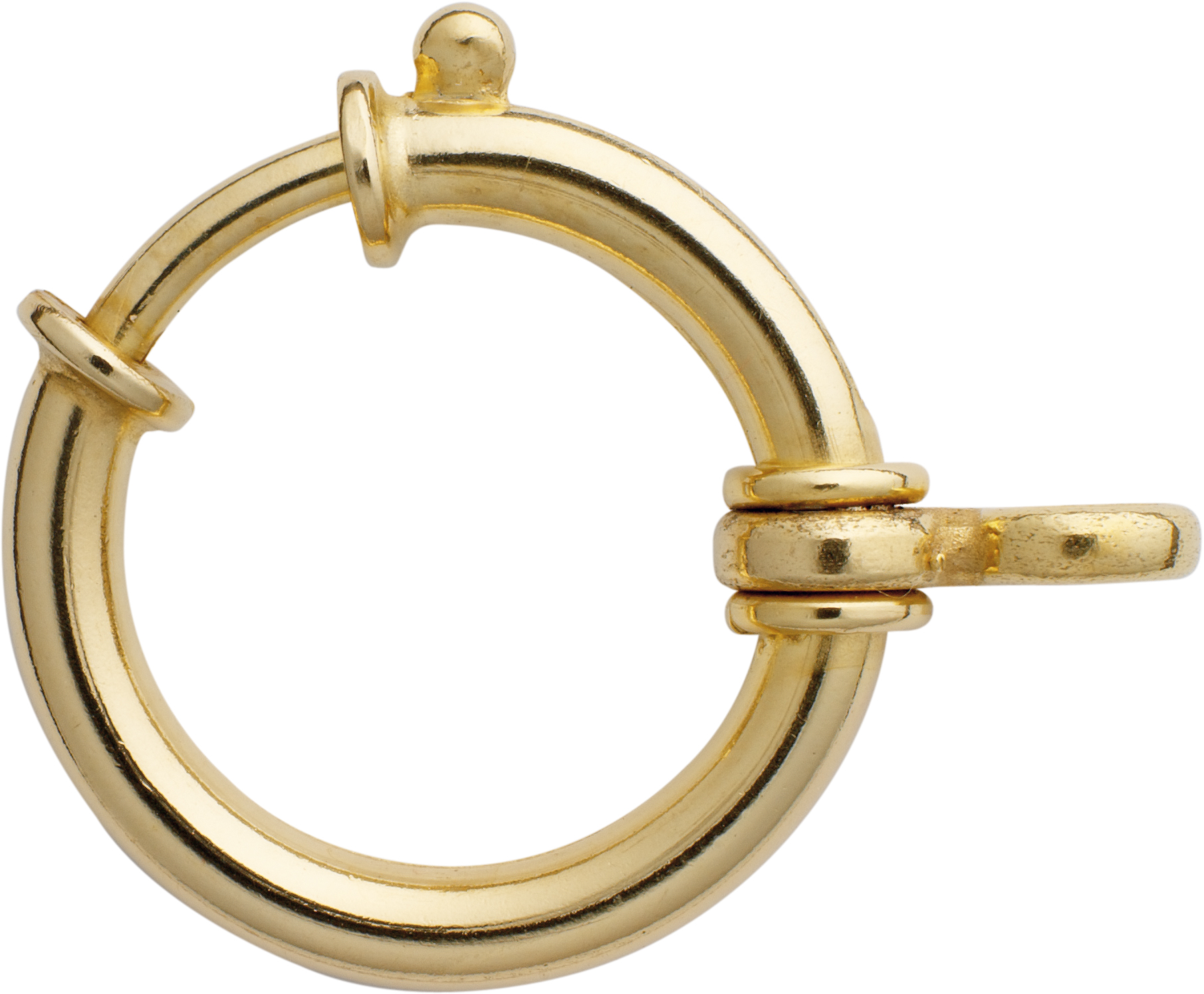 Spring ring double Ø 20,00mm with collar and an eyelet massive