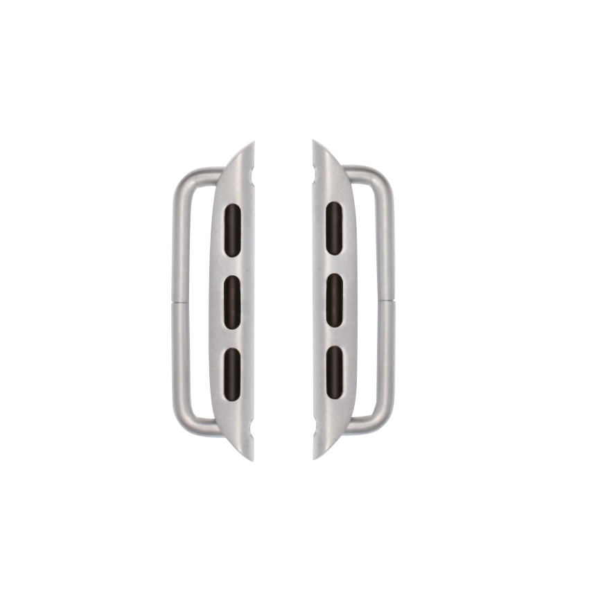 Connector voor Apple Watch - Bandadapter voor 38/ 40/ 41 mm kast, aanzetbreedte 22 mm, silver aluminium