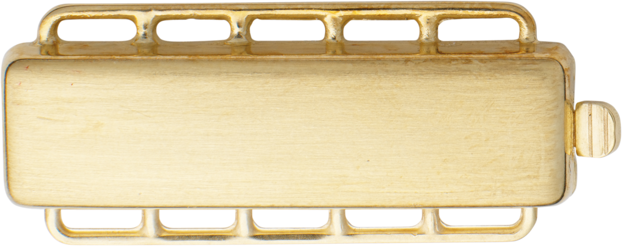 Clasp 5-row gold 585/-Gg, square, L 28.00 x W 8.00mm