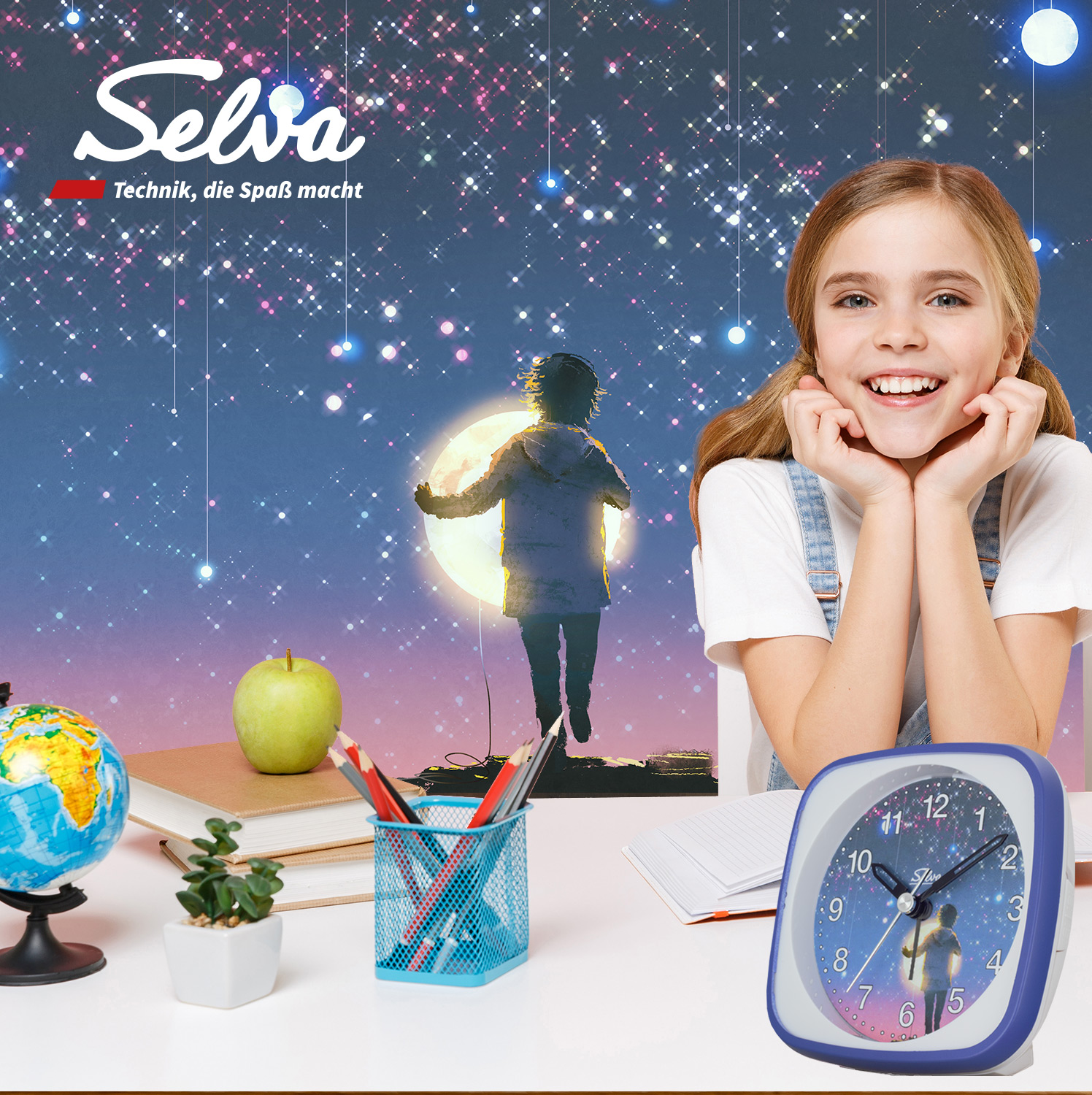 SELVA Exclusive children's alarm clock, silent