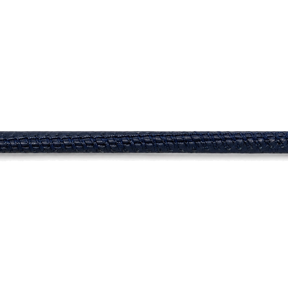 Lederband genäht Rindleder Ø 2,5 mm, dunkelblau, Länge 1 m
