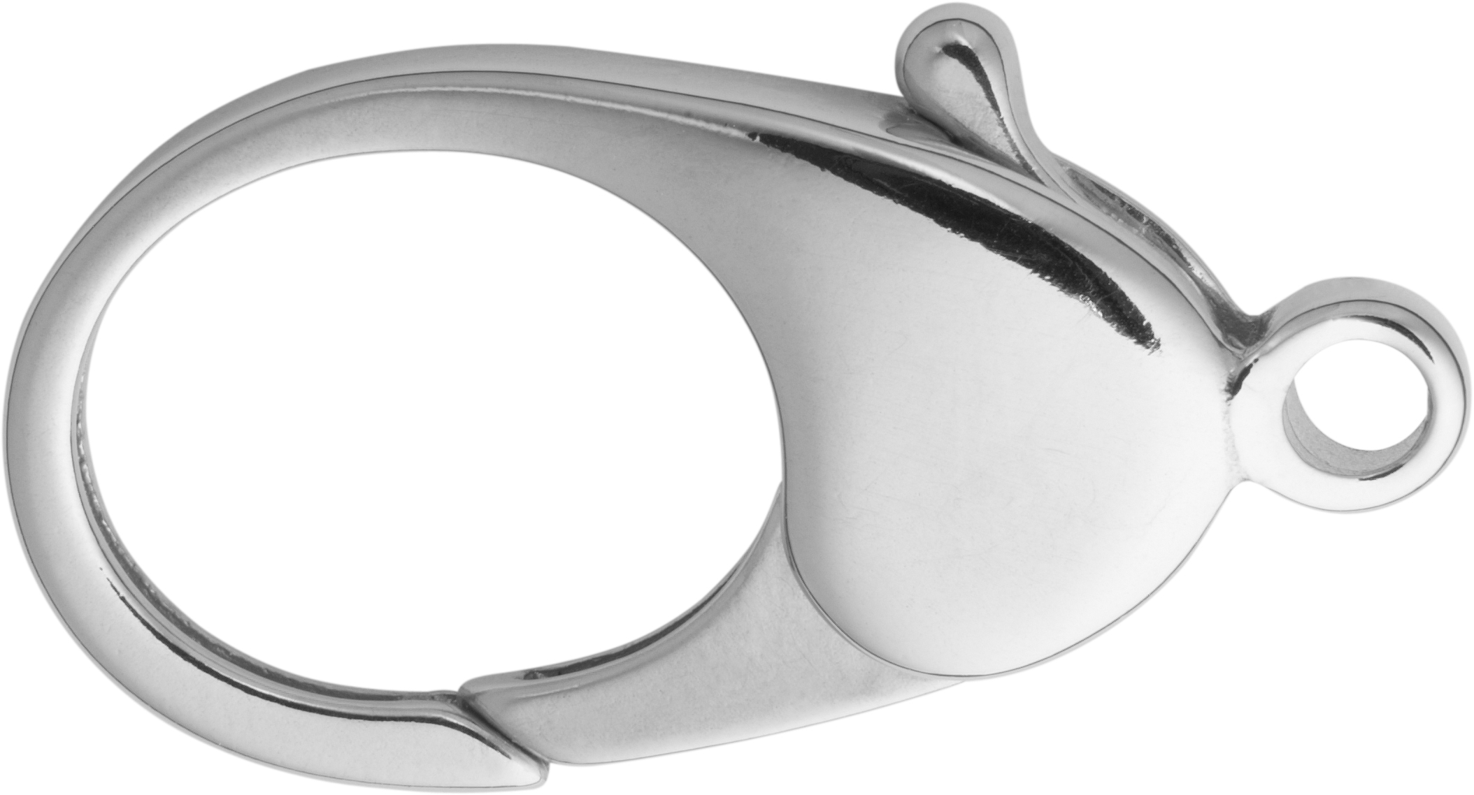 Karabińczyk wypukły srebro 925/- 30,00mm odlewany