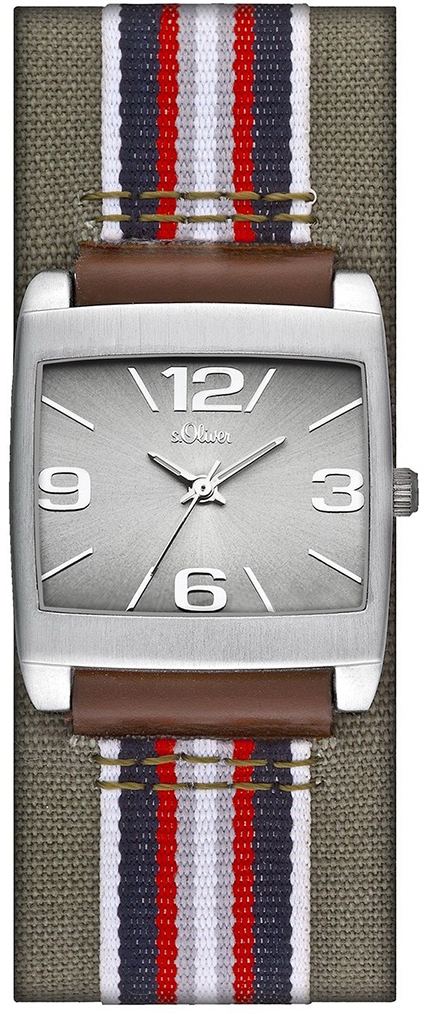 s.Oliver Leder-/ Textilband khaki SO-2366-LQ