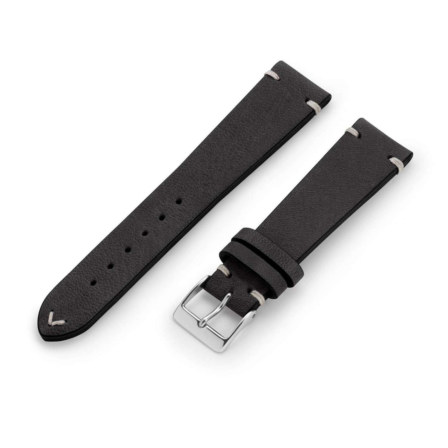 Manufakturwerk leather strap Uhlenhorst black 24/22