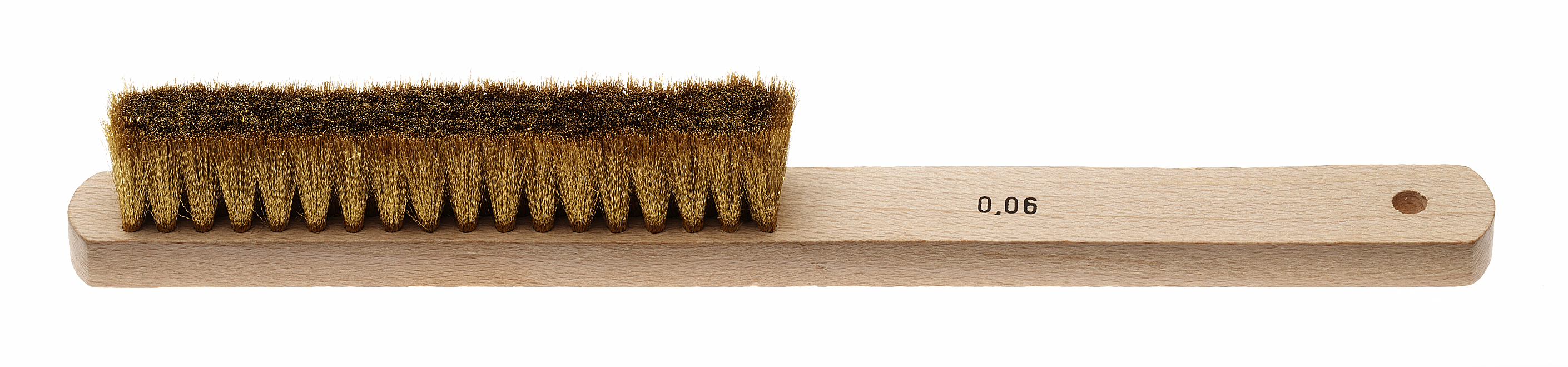 Hand brush with metal bristles, brass wire 0.06mm