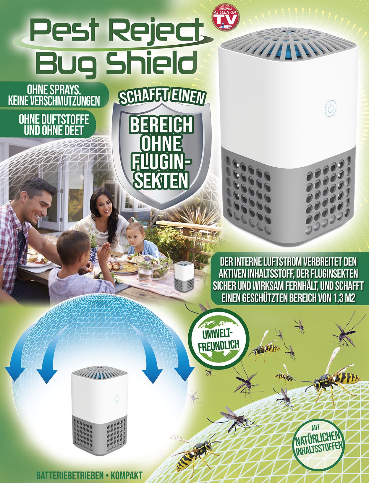 Bescherming tegen insecten Pest Reject Bug Shield