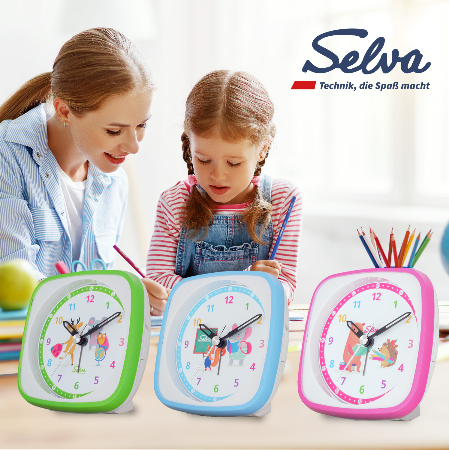 SELVA Exclusive children's alarm clock, silent