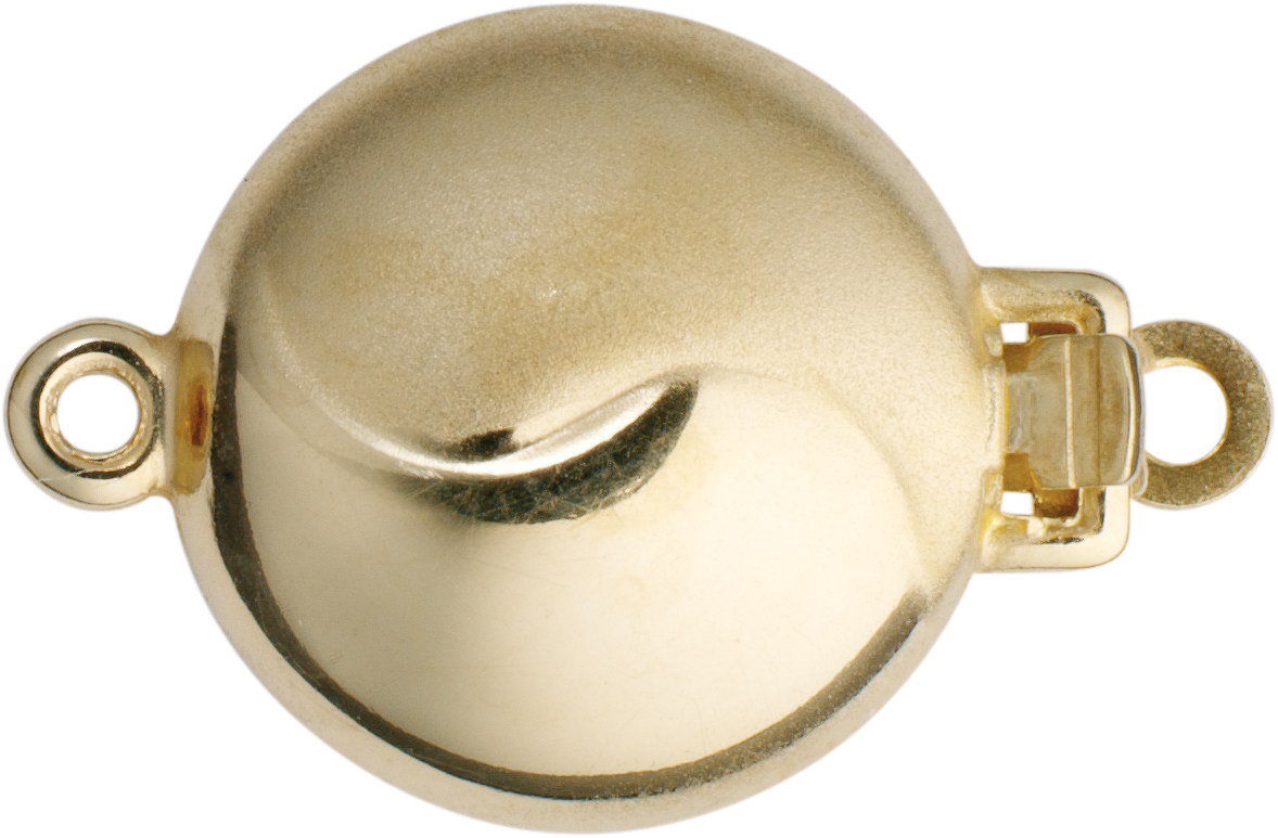 Clasp single-row gold 375/-Gg, round Ø 10.00mm