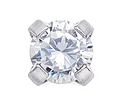 Prikbel Systeem 75, Tiffany CubicZirkonia 4 mm wit Studex