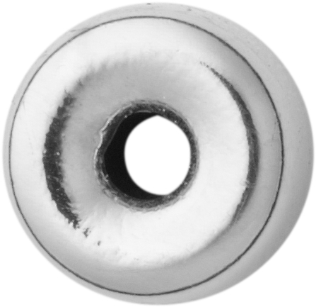 Roundel silver 925/- polished, round Ø 6.00mm height 3.00mm
