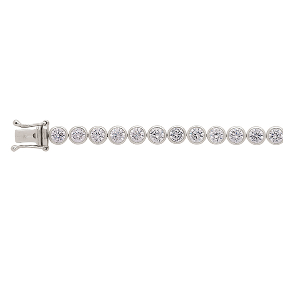 Armband Silber 925/rh, Zirkonia 21.00 cm