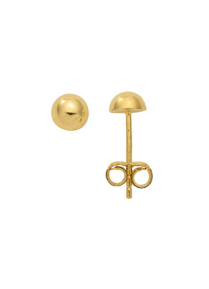 Ear studs 3 pairs gold 333/GG hemisphere 5.00mm