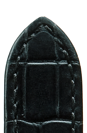 Lederband Bali FS 18mm schwarz elegante klassische Krokoprägung