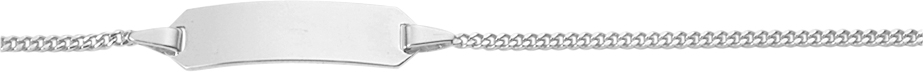 ID bracelet white gold 333/WG, flat curb chain 14cm