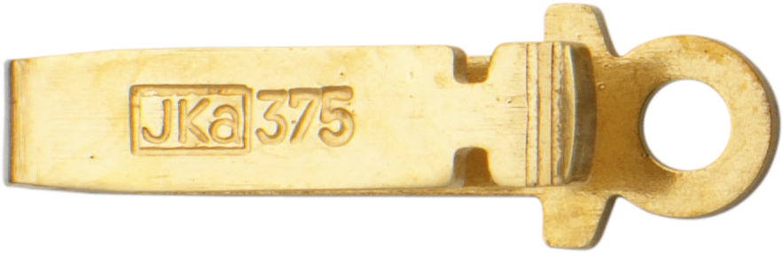 Kastenschnäpper Gold 375/-Gg einreihig, L 9,00 x B 2,35mm