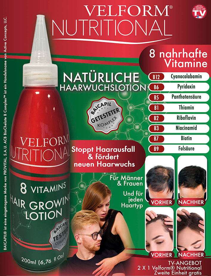 Velform Nutritional - Haarwuchsmittel - 200ml