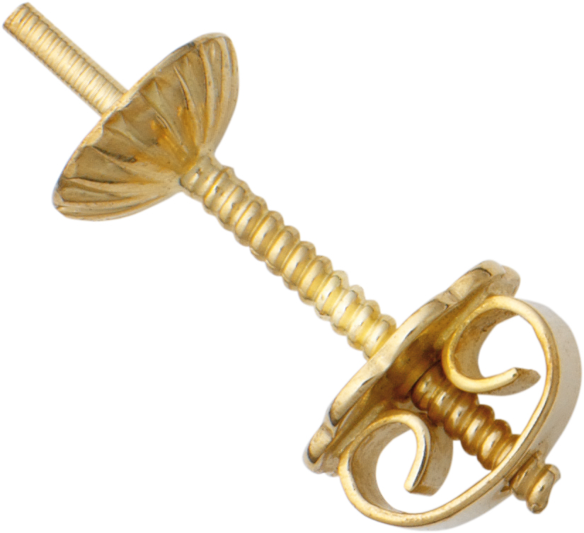 Ohrschraube Gold 585/-Gg mit Perlschale Ø 5,00mm