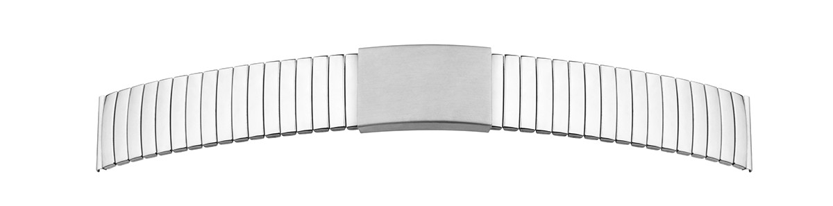 Flex-Metallband Edelstahl 22-24 mm weiß poliert mit Wechselanstoß