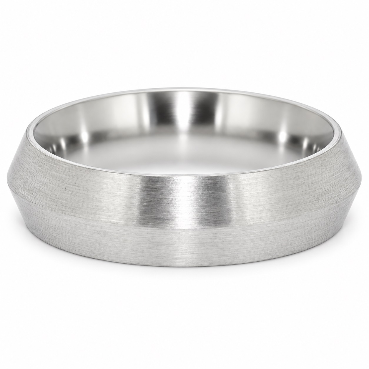 Ringrohling Edelstahl Dachform gebürstet, Breite 6,0 mm, Weite 50