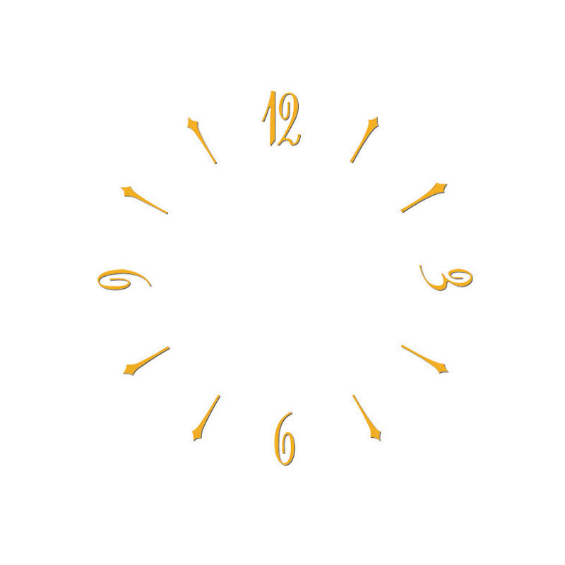 Number set Arabic numerals/ balks Brass yellow L=20mm