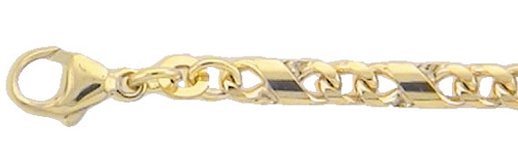 Bracelet gold 333/GG, fantasy 21.00 cm