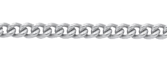 Collier chain stainless steel, round curb chain 50 cm