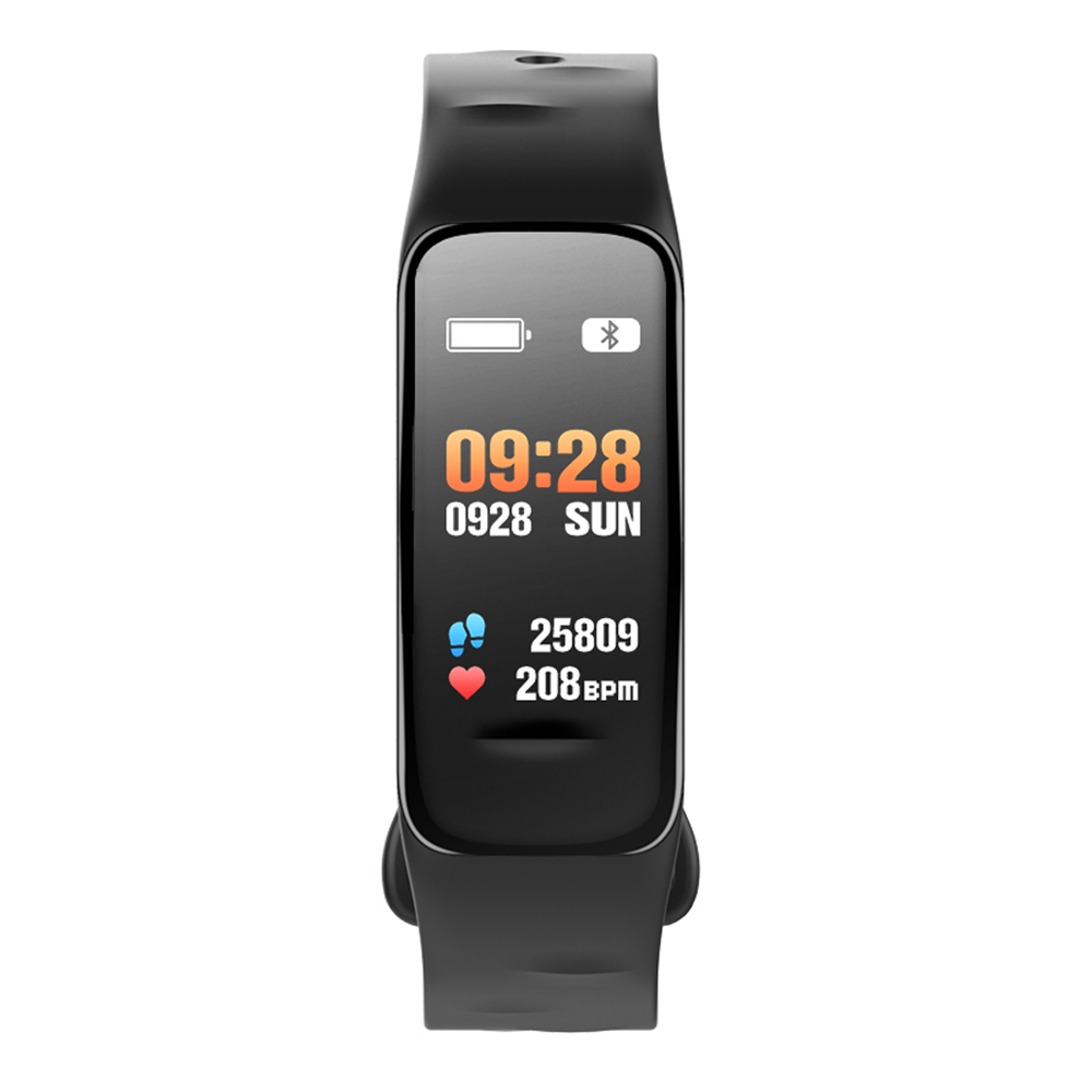 Fitness Tracker, schwarz, mit Farbdisplay