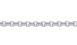 Collier chain 3 pieces silver 925/rh, anchor round 42 cm