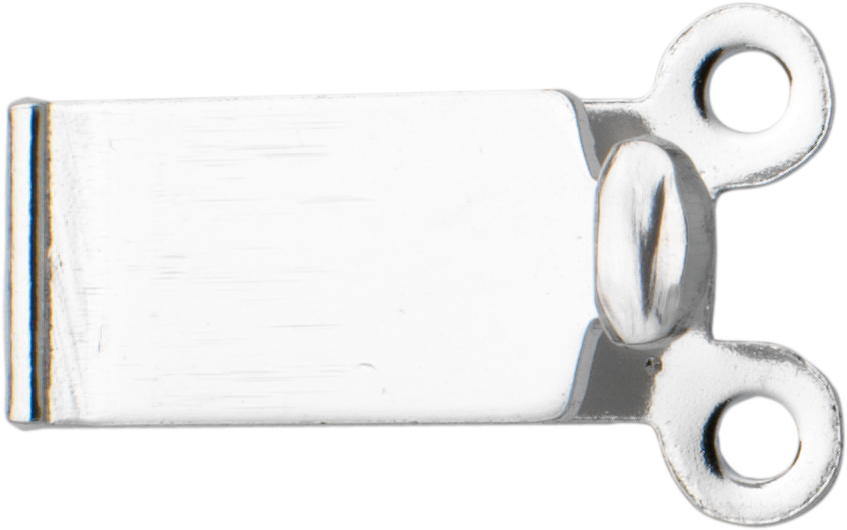 Kastenschnäpper Silber 925/- 2-reihig, L 6,00 x B 2,00mm